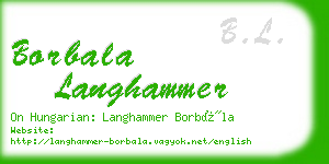 borbala langhammer business card